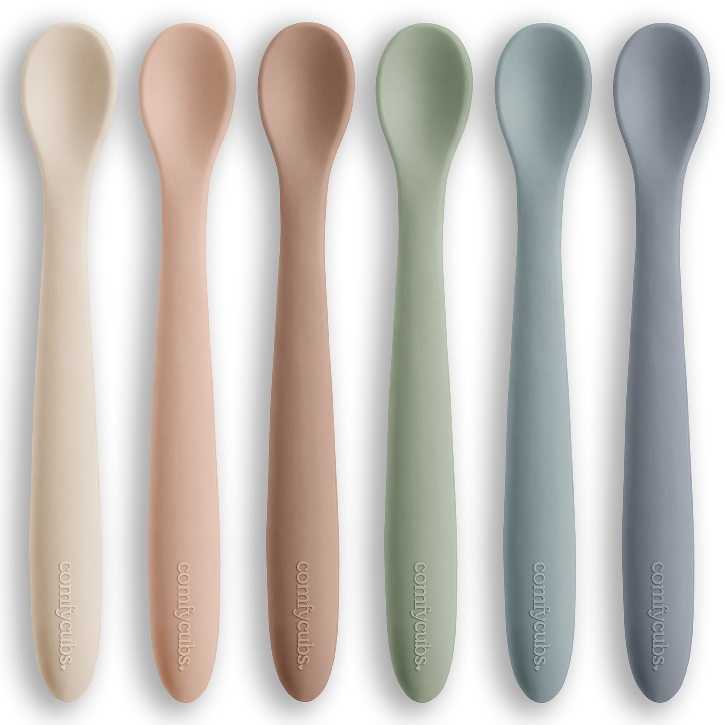 Comfy Cubs - Silicone Baby Spoons Set - BPA Free Utensils by Comfy Cubs