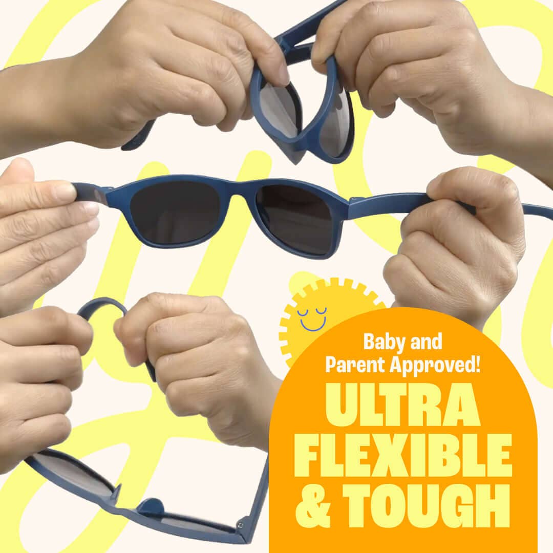 Baby Sunnies - Transparent Pink Polarized Baby Sunglasses with Strap 0-24 Months