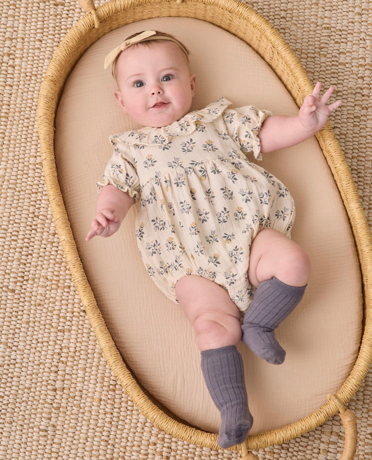 Quincy Mae - Collared Romper French Floral