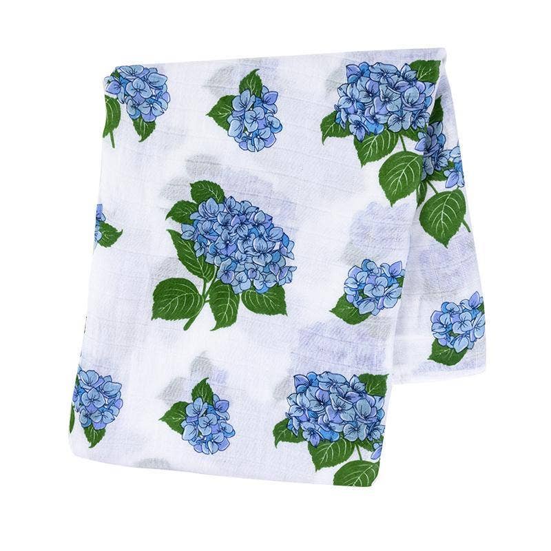 Little Hometown - Hydrangeas Baby Muslin Swaddle Receiving Blanket