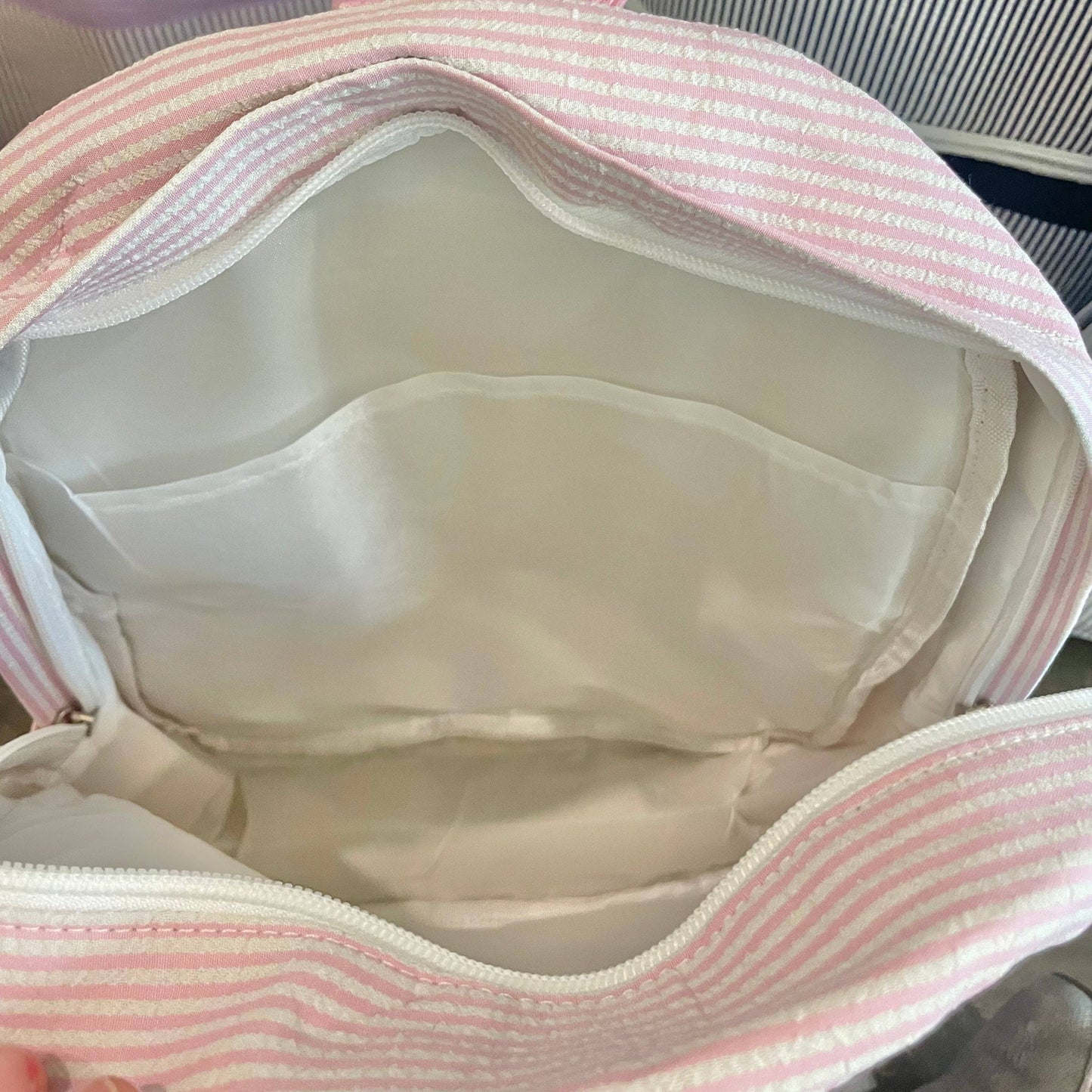 Love That Cotton - Seersucker Backpack (Full Size)