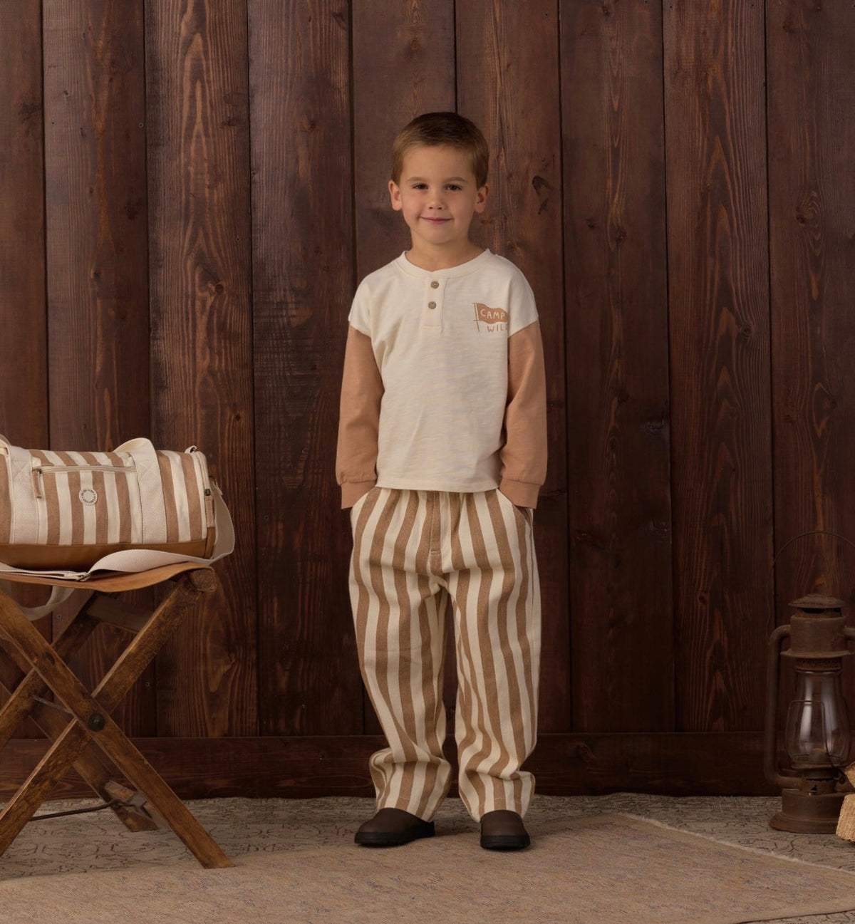 Rylee + Cru - Relaxed Long Sleeve Henley - Camp Wild