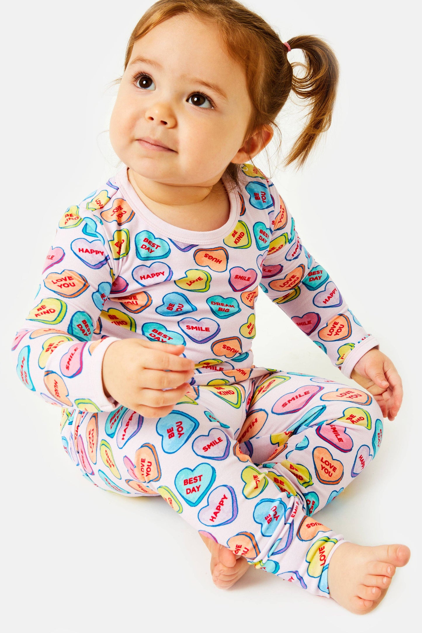 Clover Baby & Kids - Long Sleeve Pajama Set - Candy Hearts