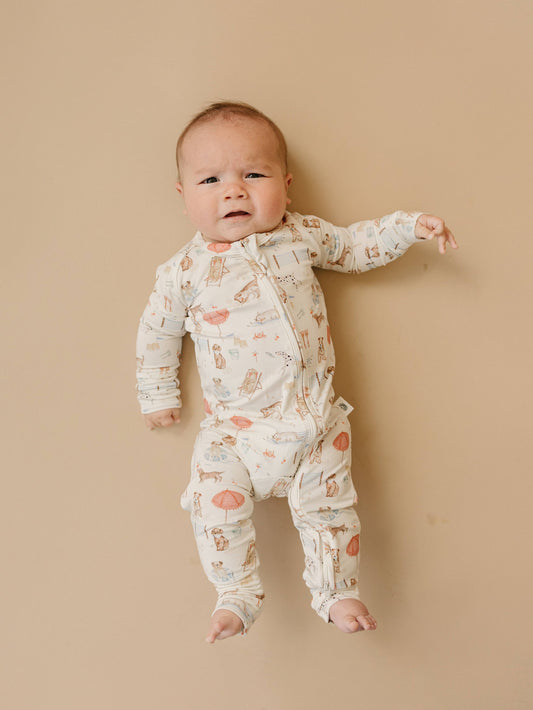 Little Joy Co. - Beach Pawty Bamboo Zippy Pajamas