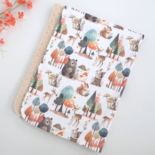 Honey Lemonade - Baby & Toddler Minky Blanket -Enchanted Forest