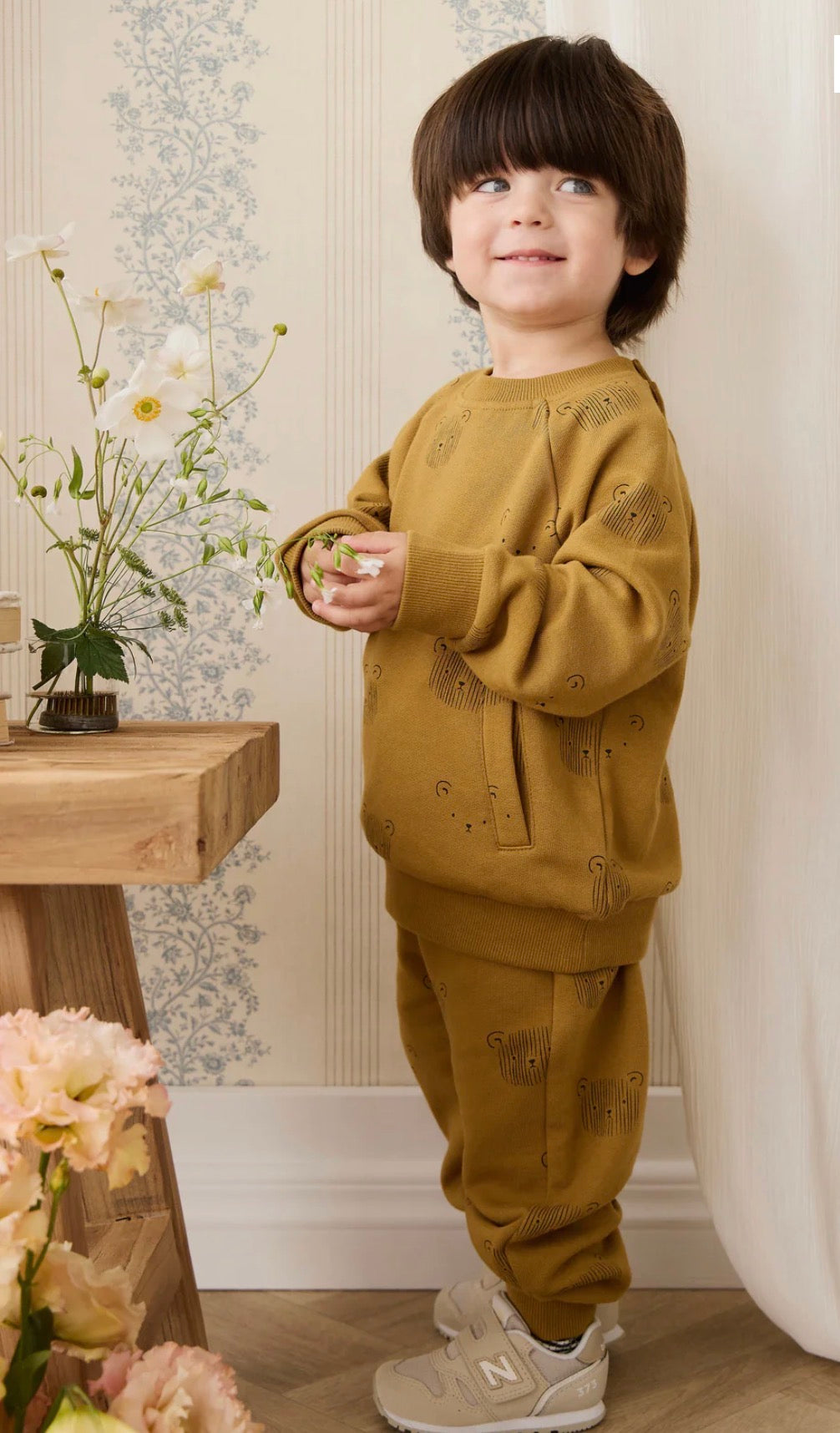 Jamie Kay - Organic Cotton Nash Track Pant - Buckwheat Teddy Face