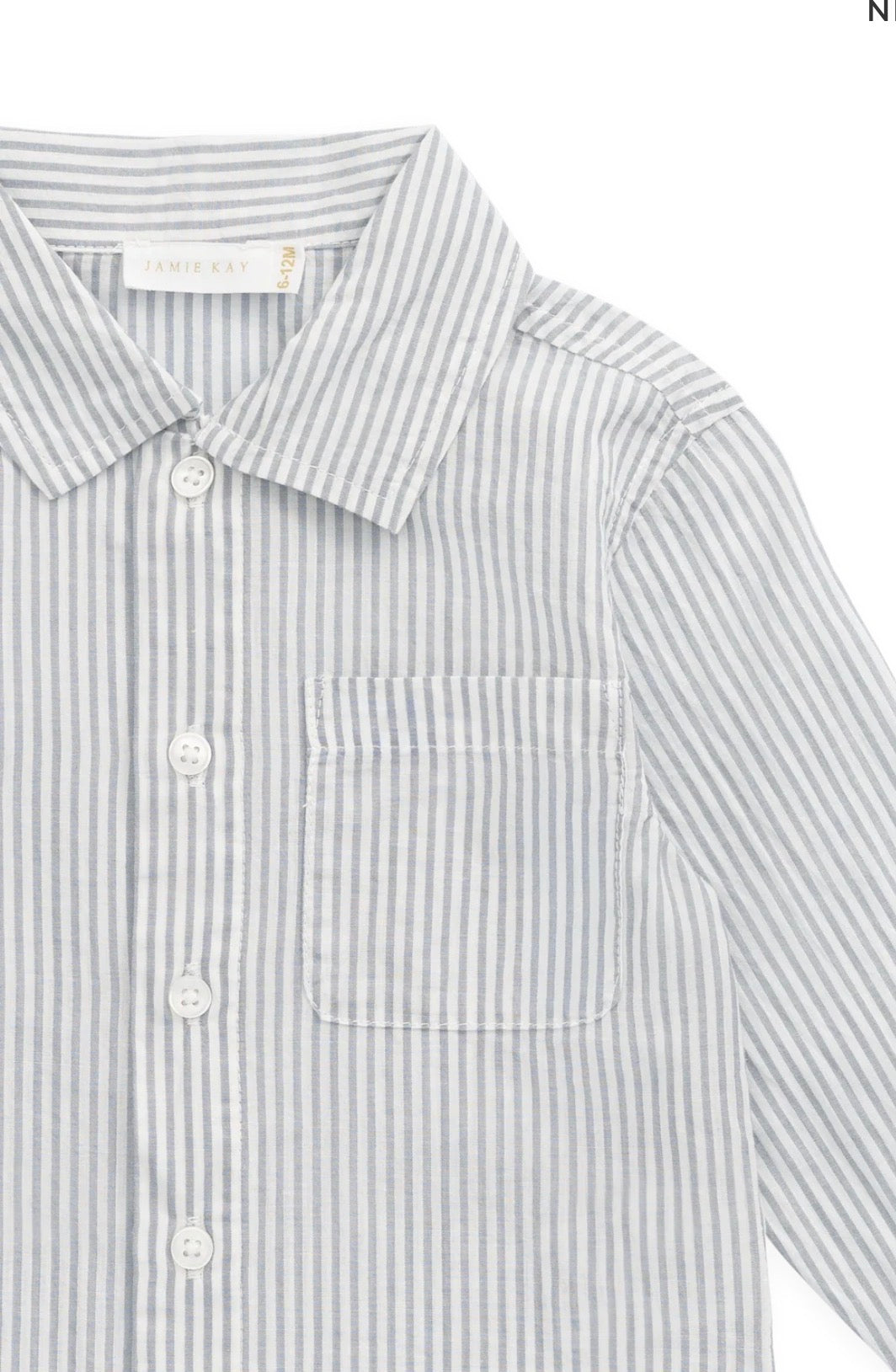 Jamie Kay - Organic Cotton Isaiah Shirt - Harbour Stripe