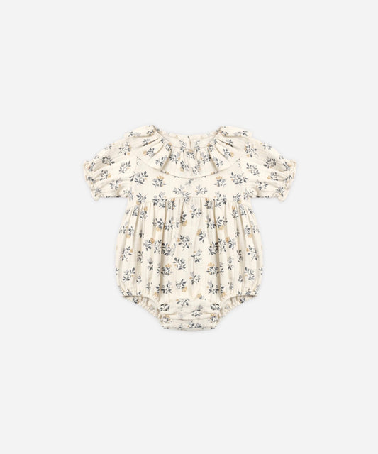 Quincy Mae - Collared Romper French Floral