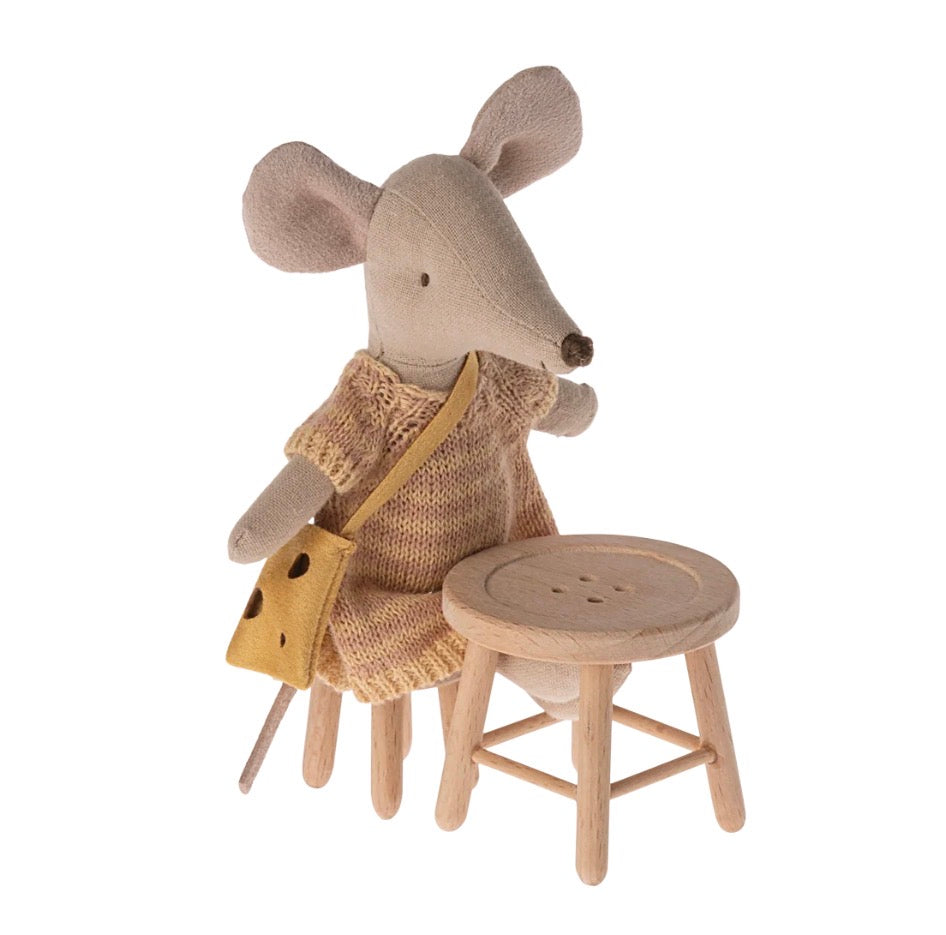 Maileg - Table & Stool Set - Mouse
