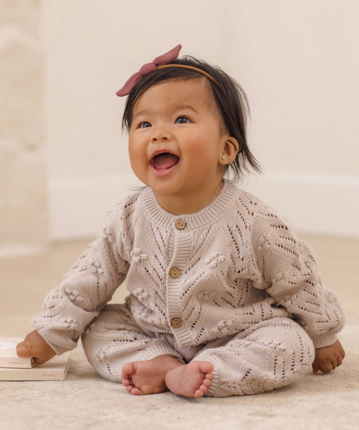 Quincy Mae - Long Sleeve Bubble Romper - Lilac