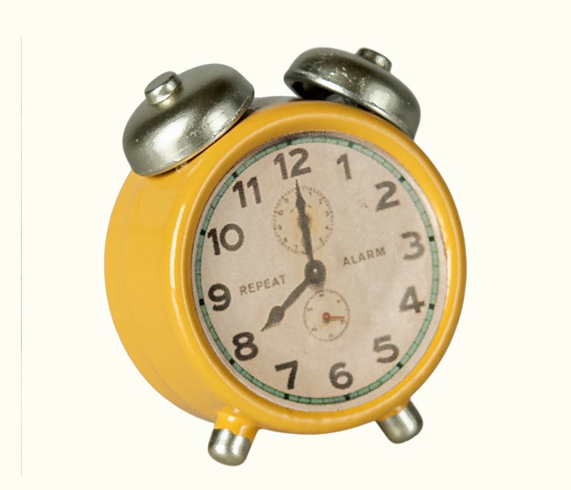Maileg - Alarm Clock, Mouse - Yellow