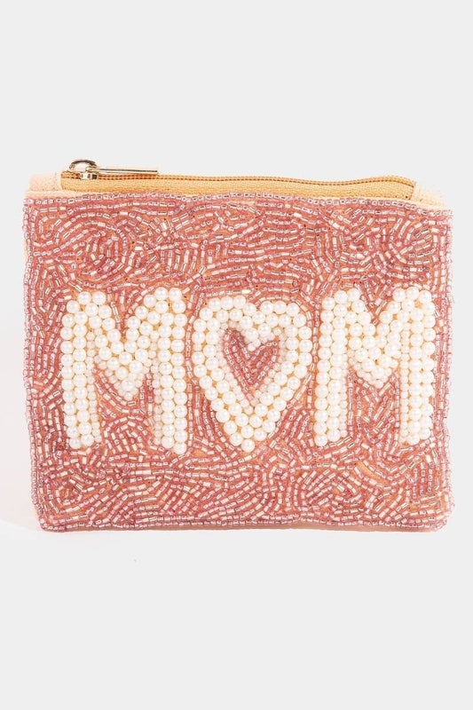 Collections by Fame Accessories - Pearl And Seeded Mom Coin Purse