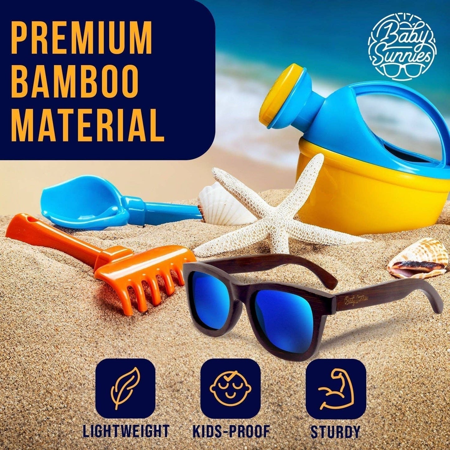 Baby Sunnies - Bamboo Polarized Baby Sunglasses 0-24 months