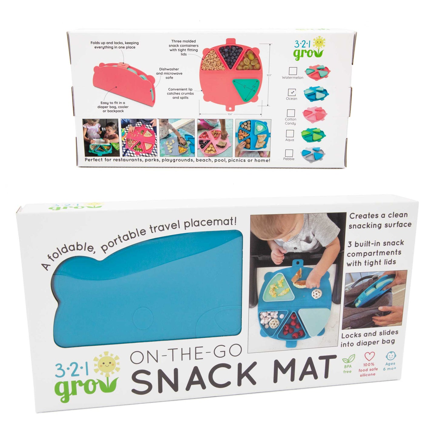 321 Grow - 321 Grow On-the-Go Silicone Snack Mat
