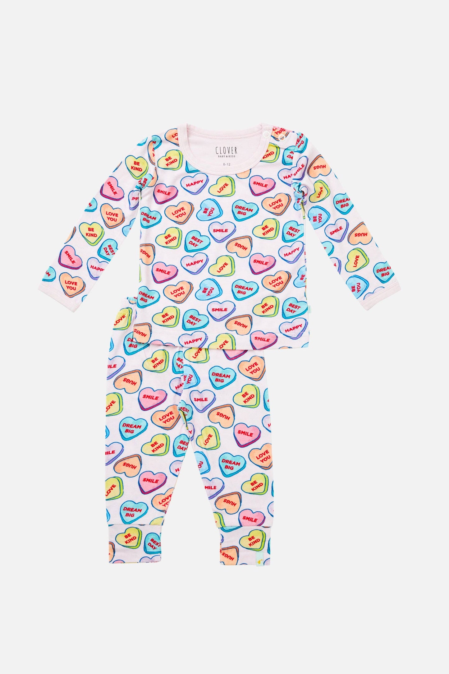 Clover Baby & Kids - Long Sleeve Pajama Set - Candy Hearts