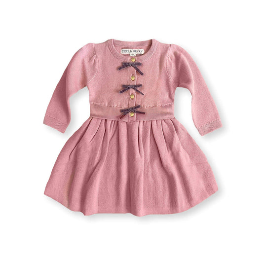 Hope and Henry - Organic Button Front Sweater Dress - Baby