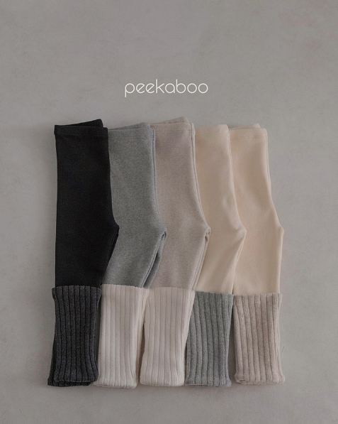 peekaboo - Baby/Toddler/Kids Fleece Leggings with Rollup Knitted Warmer