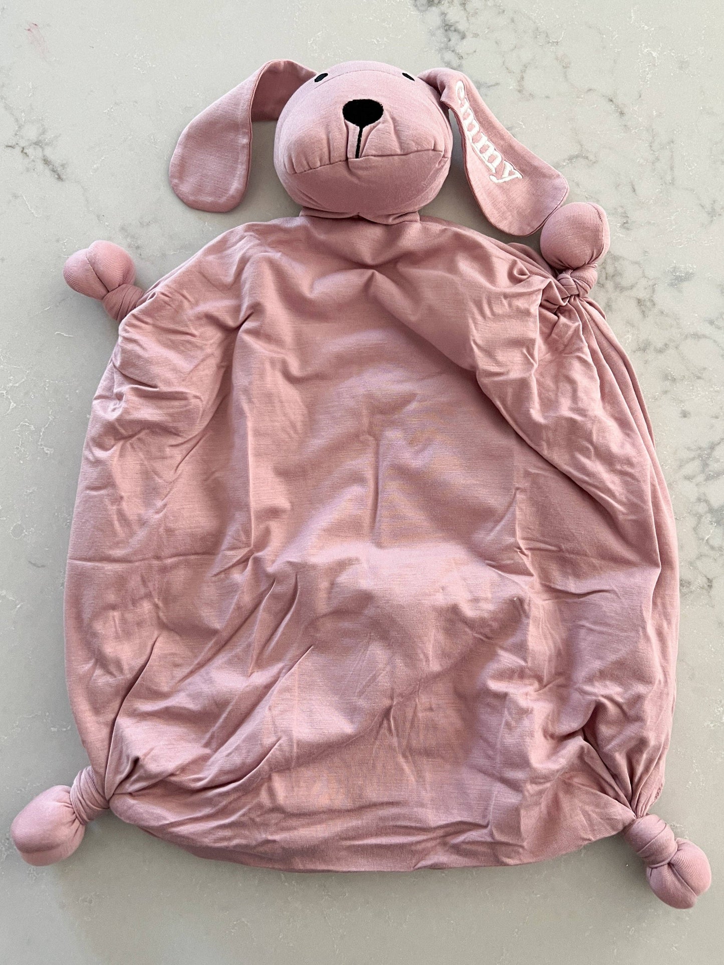 Little Joy Co. - Cozy Bamboo Puppy Lovey Blanket - Baby Security Blanket Dog