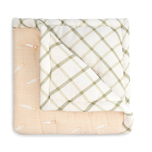 Crane Baby - Clementine Fruits & Veggies Cotton Quilted Blanket