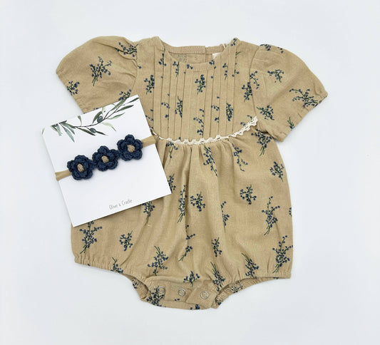 OLIVE & CRADLE - Mabel Short Sleeve Romper