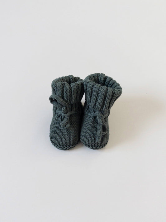 Pine Kids - Knit Booties - Pine