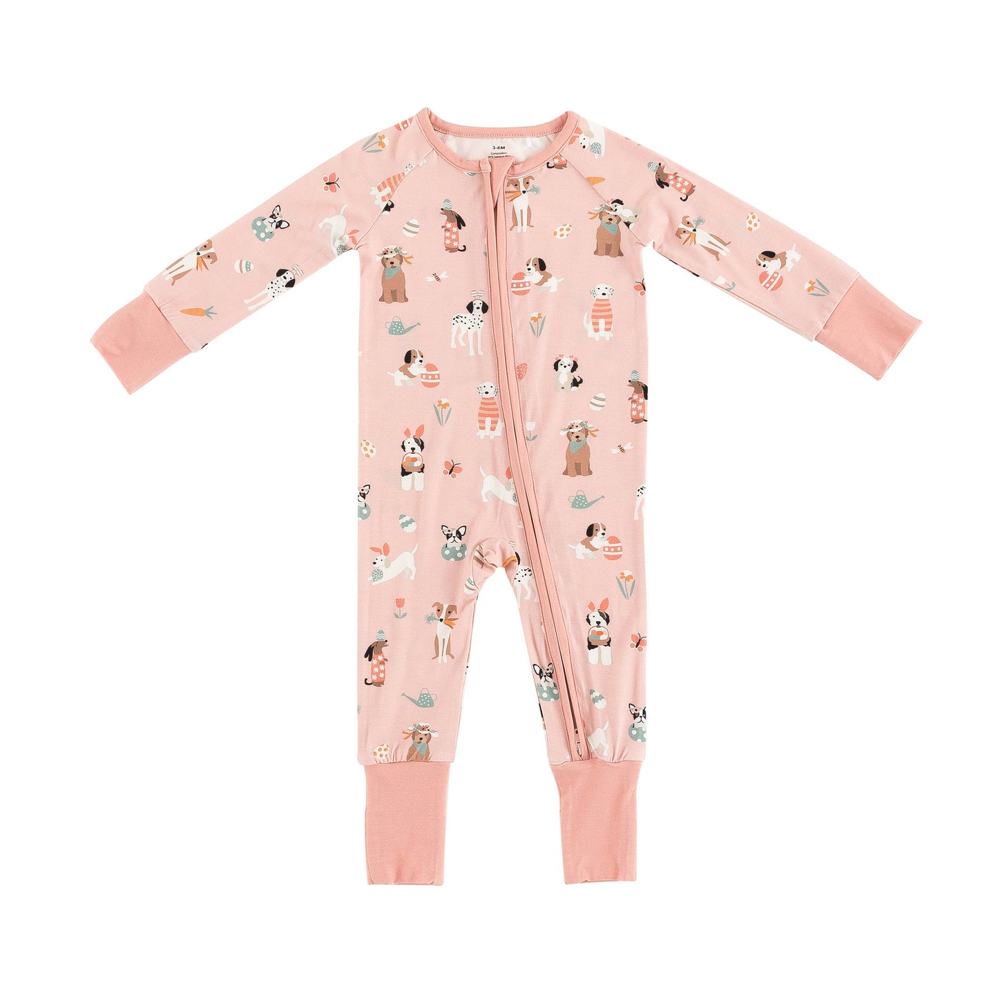 DreamLet - Puppy Egg Hunt (Convertible Zip Footies) - Pink