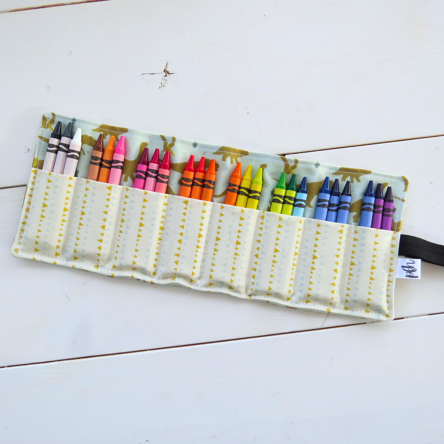PaperFromHeaven - Dinosaur Crayon Roll-Up – Travel Art Organizer for Kids