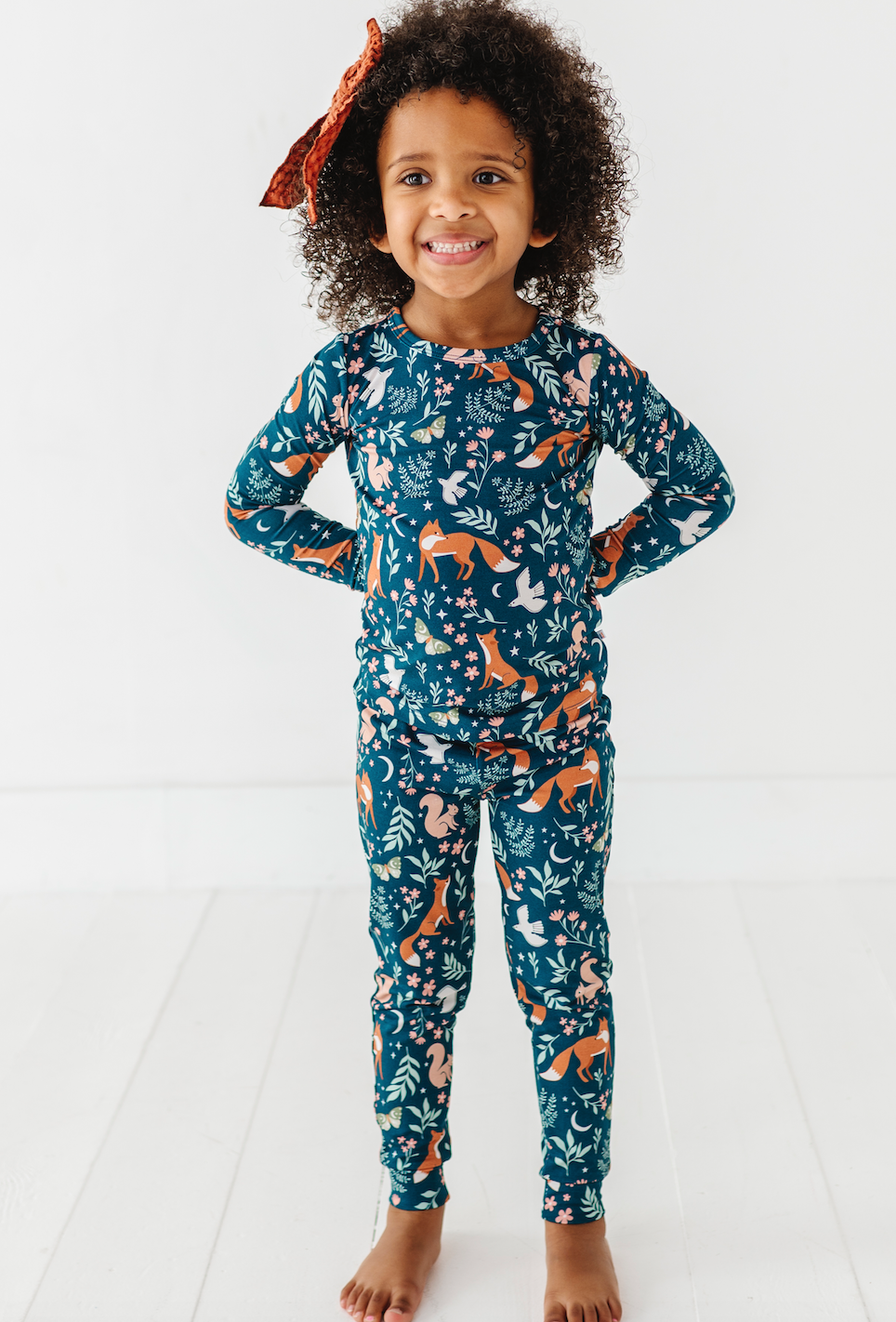 Bird & Bean® - Kids Bamboo Pajamas - Woodland - Alice 