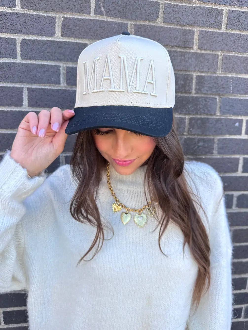 Social Statement - MAMA Monochromatic 3D Embroidered Hat