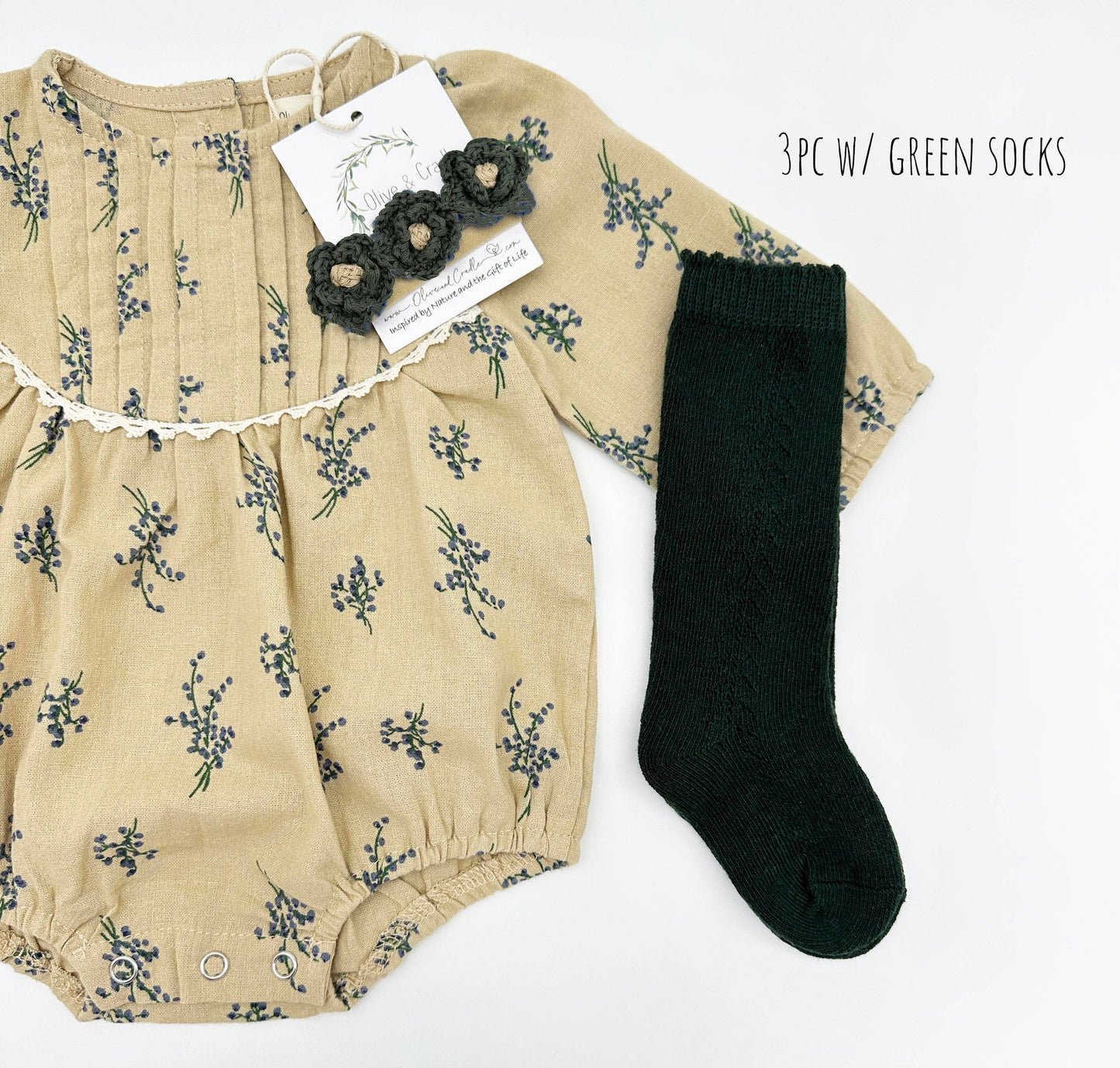 OLIVE & CRADLE - Mabel Long Sleeve Romper