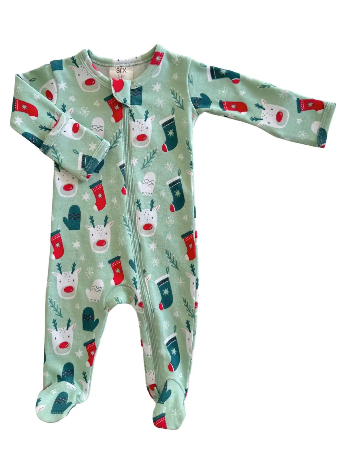 SIIX Collection - Reindeer / Organic Zip Footie