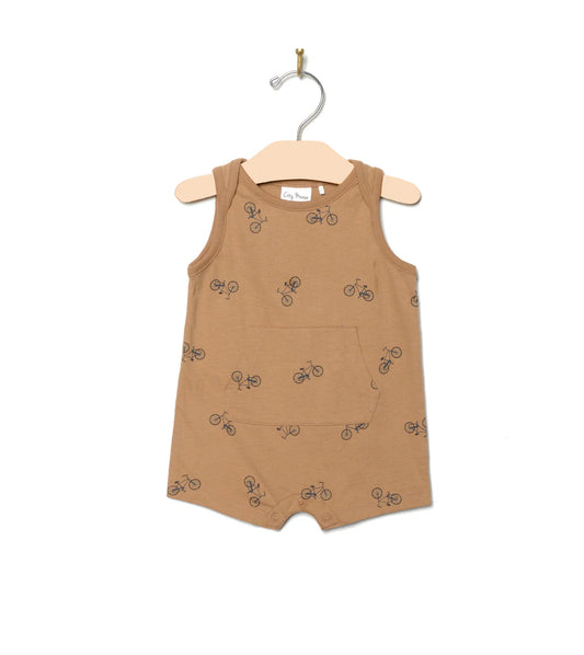 City Mouse Studio- Tank Kangaroo Pocket Combed Jersey- Bikes