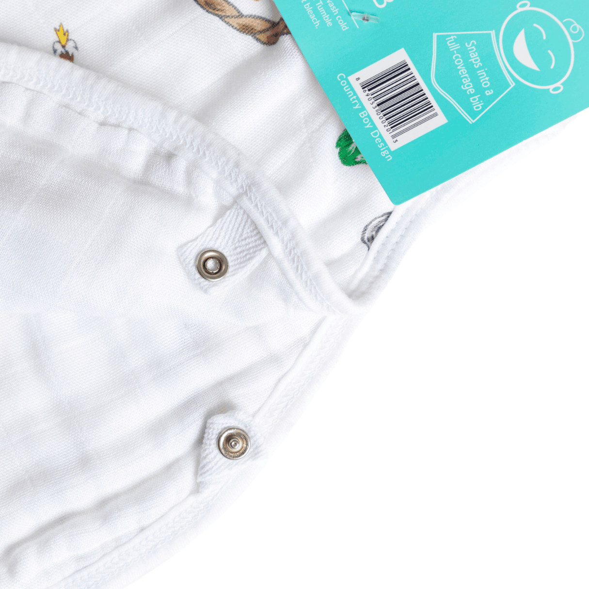 Little Hometown - Country Baby Boy Burp Cloth and Bib 2 in 1  Soft Bamboo Organic Cotton Combo