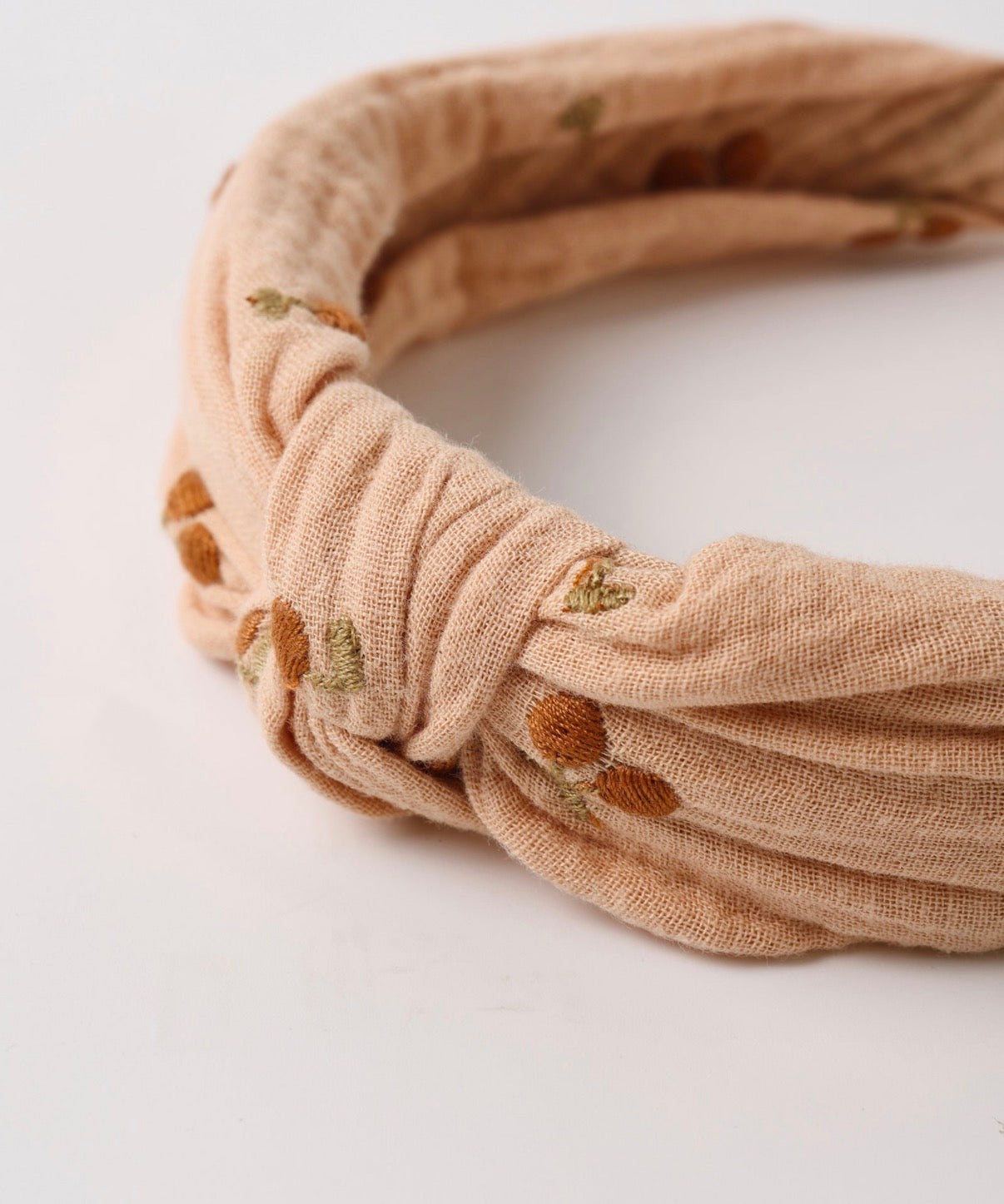 Rylee + Cru - Knotted Headband Cherry Embroidery