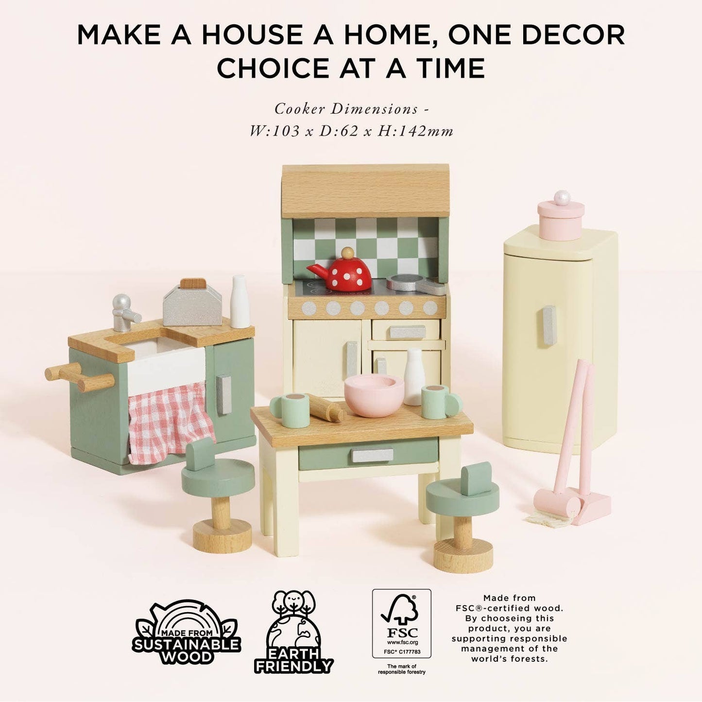 Le Toy Van, Inc. - Wooden Dolls House Kitchen Furniture