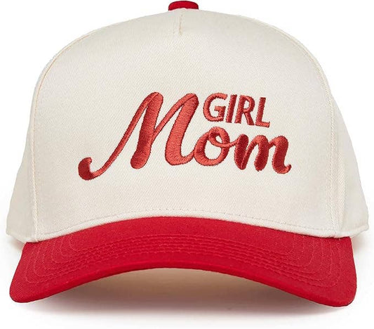 Funky Junque - Two Tone Cap - Girl Mom - Red/Beige
