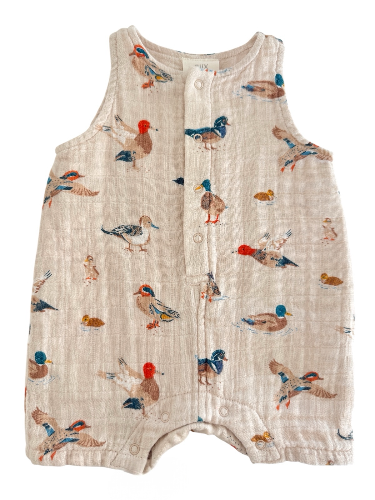 SIIX Collection - Ducks / Muslin Shortie Romper