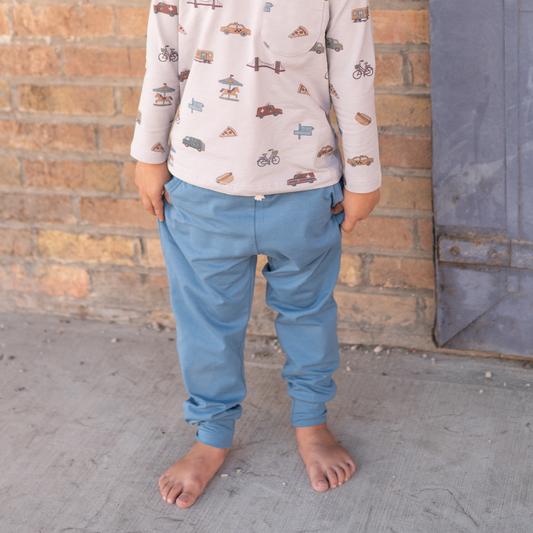 bug + bean kids - Avery Jersey Jogger | Dark Cobalt