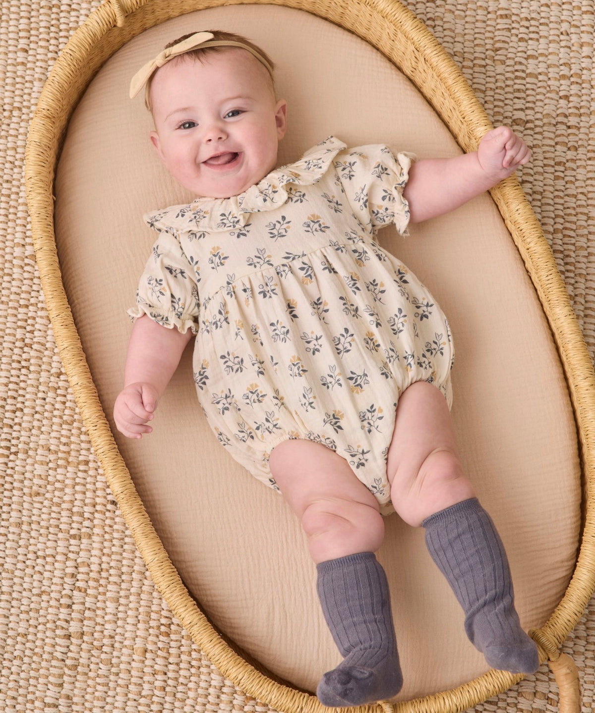 Quincy Mae - Collared Romper French Floral