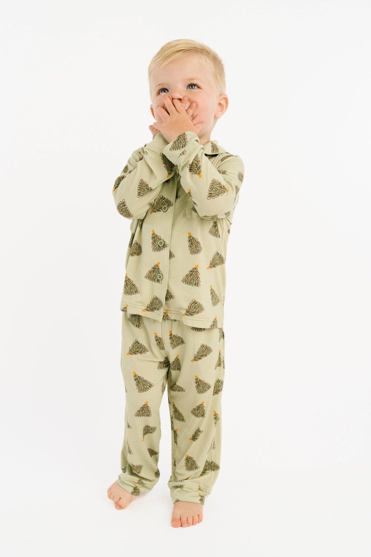 Little One Shop - Magical Trees Bamboo Button Up Set