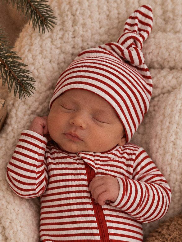 SIIX Collection - Red Stripe / Ribbed Beanie