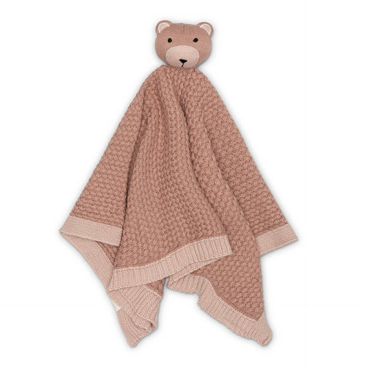 Crane Baby - Violet Knitted Teddy Bear Lovie Blanket