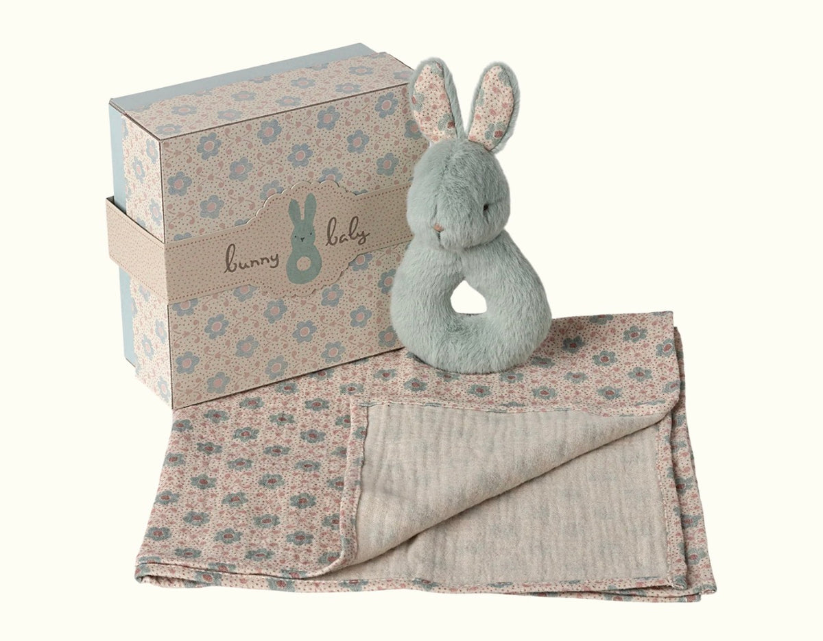 Maileg - Rabbit Rattle Set - Mint