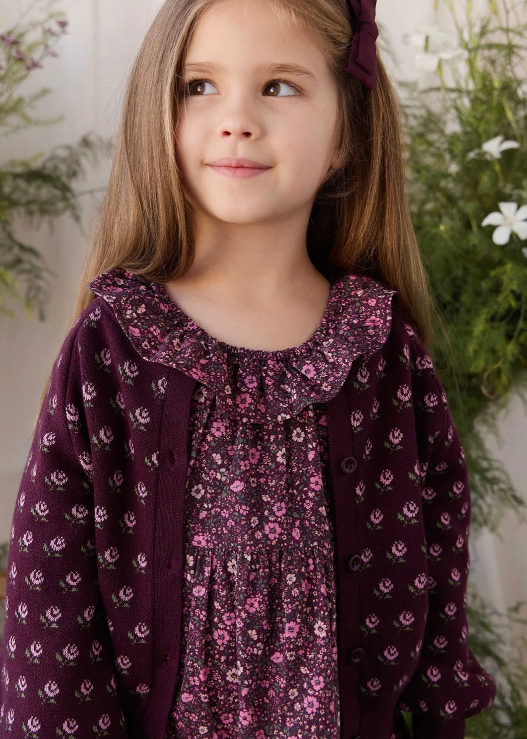 Jamie Kay - Evie Cardigan - Evie Jacquard Fig