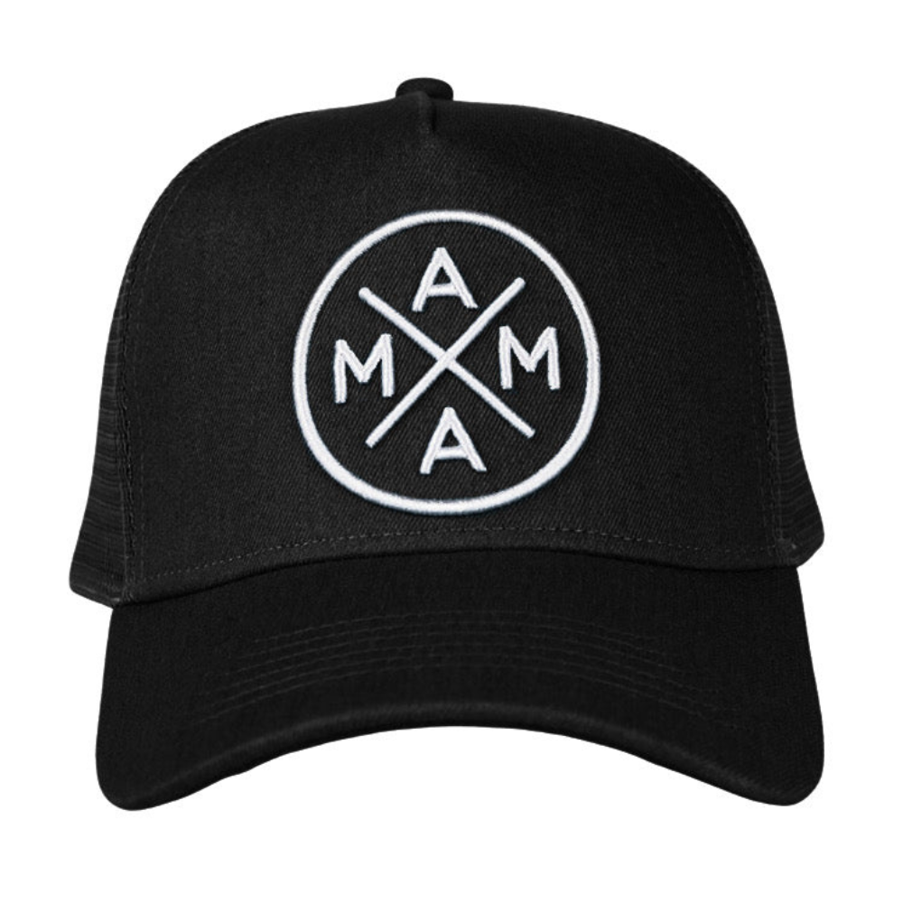 The Mama X™ Brand - Mama X™ Premium Canvas Trucker Hat- Black