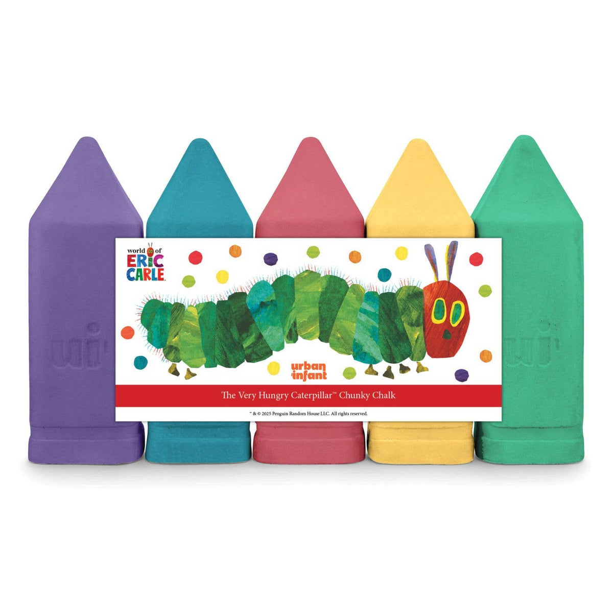 Urban Infant - Kids Chunky Sidewalk Chalk - Non-Toxic - Caterpillar