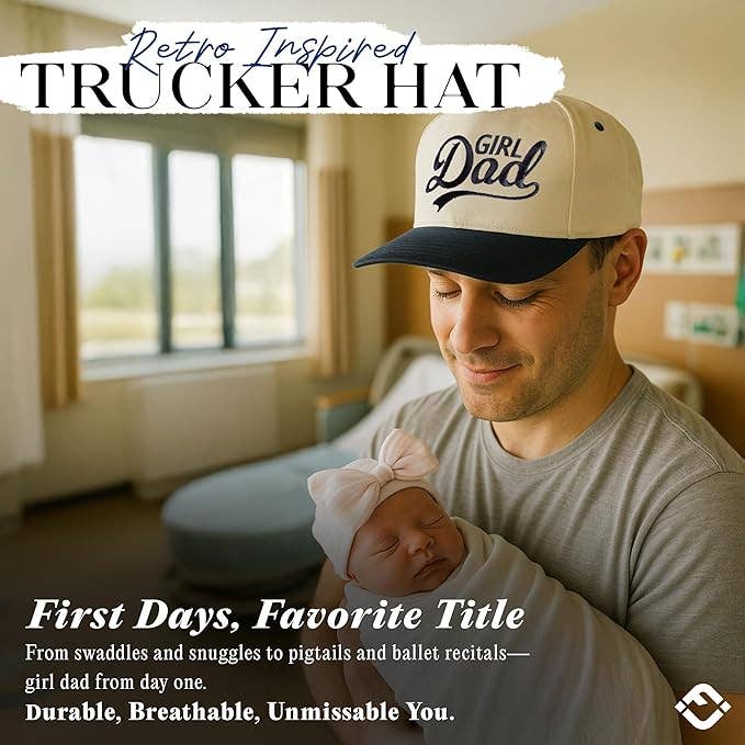 Funky Junque - Two Tone Cap -  Girl Dad - Navy/Beige
