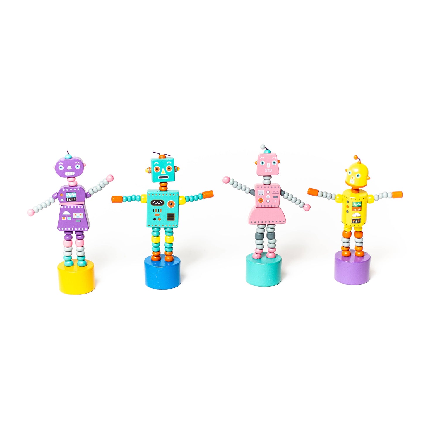 Jack Rabbit Creations - Retro Robot Push Puppets Refill - Set of 24