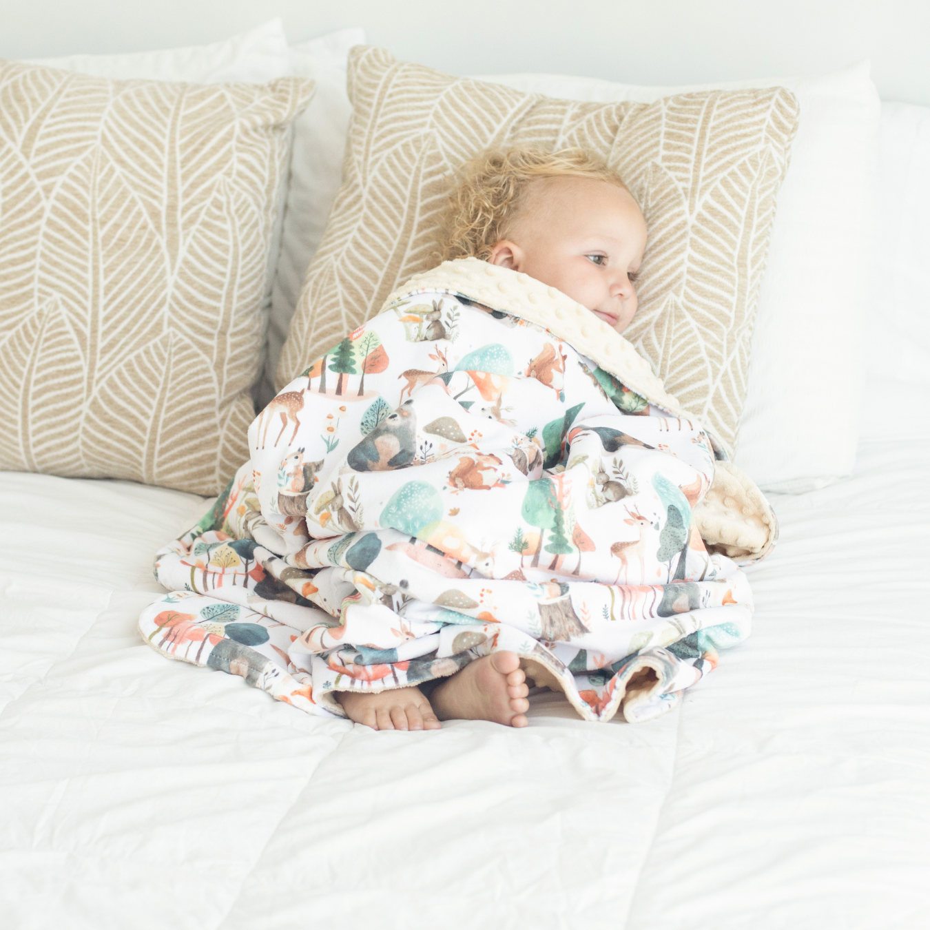 Honey Lemonade - Baby & Toddler Minky Blanket -Enchanted Forest