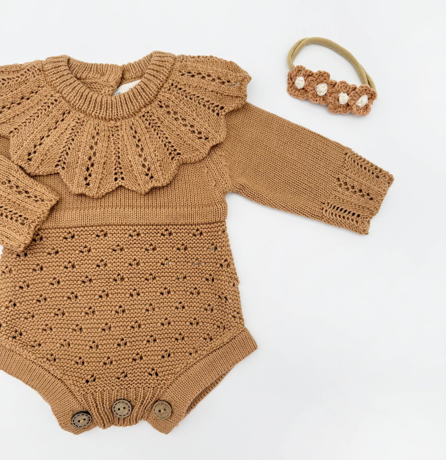 OLIVE & CRADLE - Tan Zori Romper
